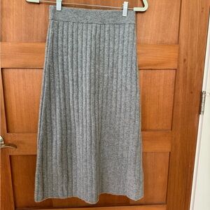 Quince Gray Cashmere Skirt Small